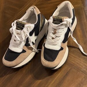 Vintage Havana Black and Tan Sneakers with White Accents